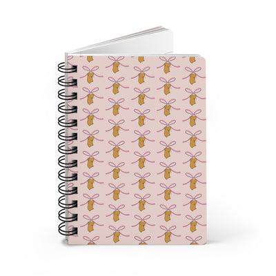 Cute Capybara Notebook – Pink Bow Pattern Journal
