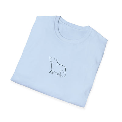 Minimalist Capybara Shirt – Mom & Baby Walk Tee