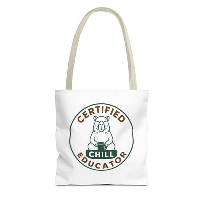 Certified Chill Educator Capybara - Teacher Tote Bag