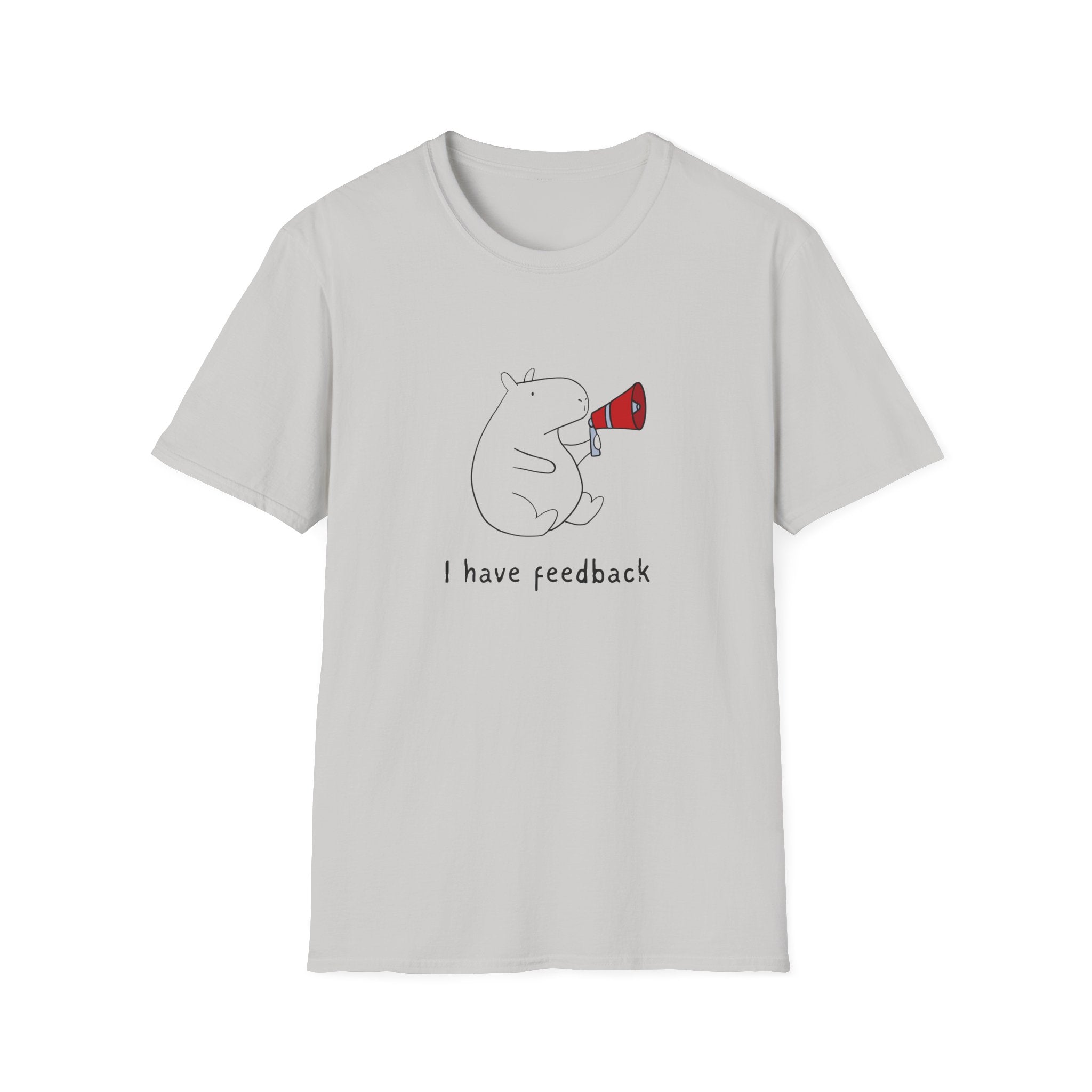 Funny Capybara T-Shirt – “I Have Feedback” Minimalist Graphic Tee
