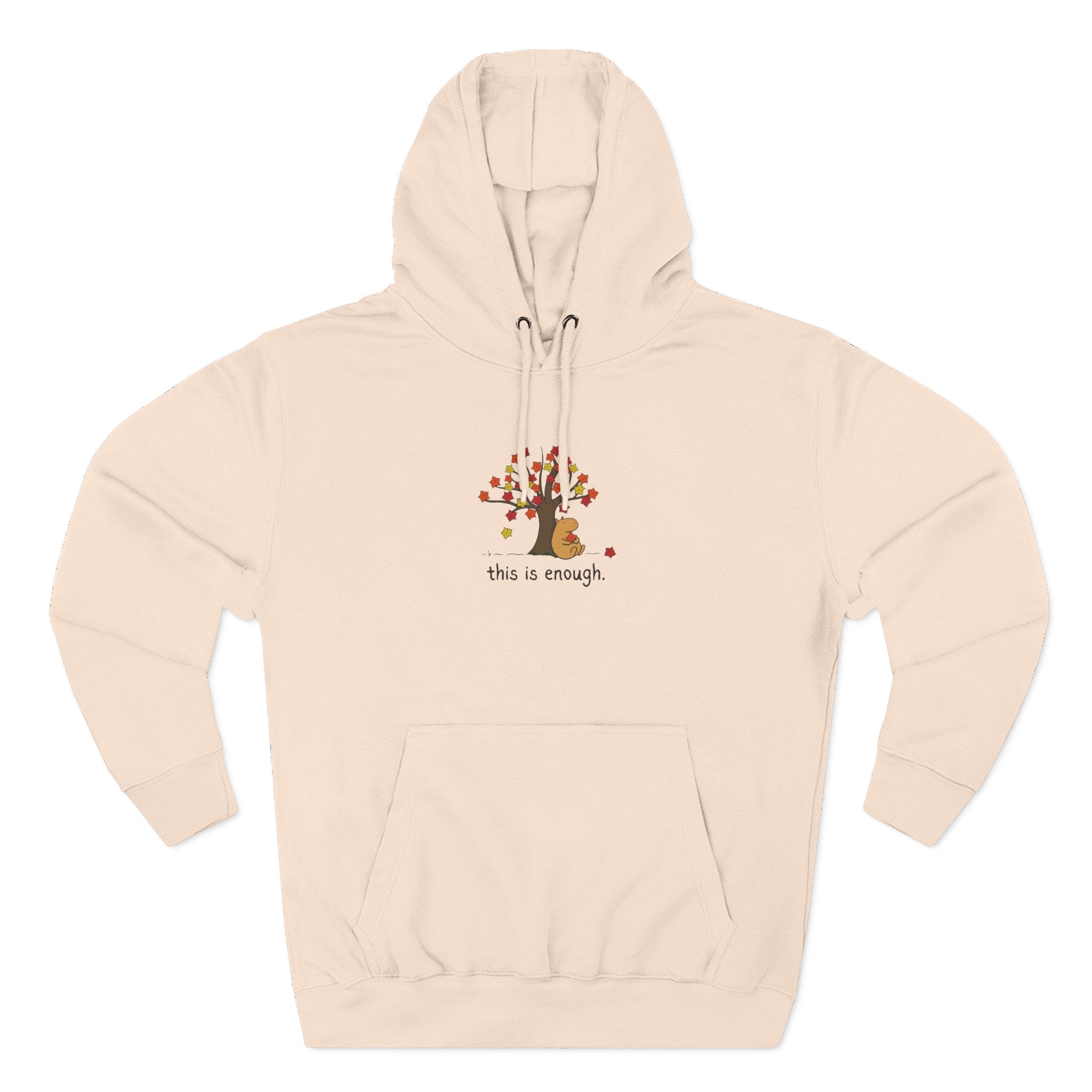 Autumn Leaves This is Enough - Capybara Fleece Hoodie