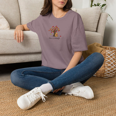 Autumn Leave This is Enough - Capybara Softstyle Adult T-Shirt