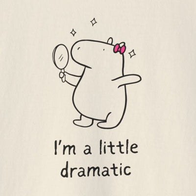Funny Womens Boxy Tee - "I'm a little dramatic" Capybara Boxy Tee