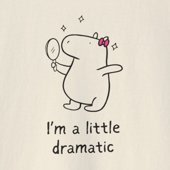 Funny Womens Boxy Tee - "I'm a little dramatic" Capybara Boxy Tee