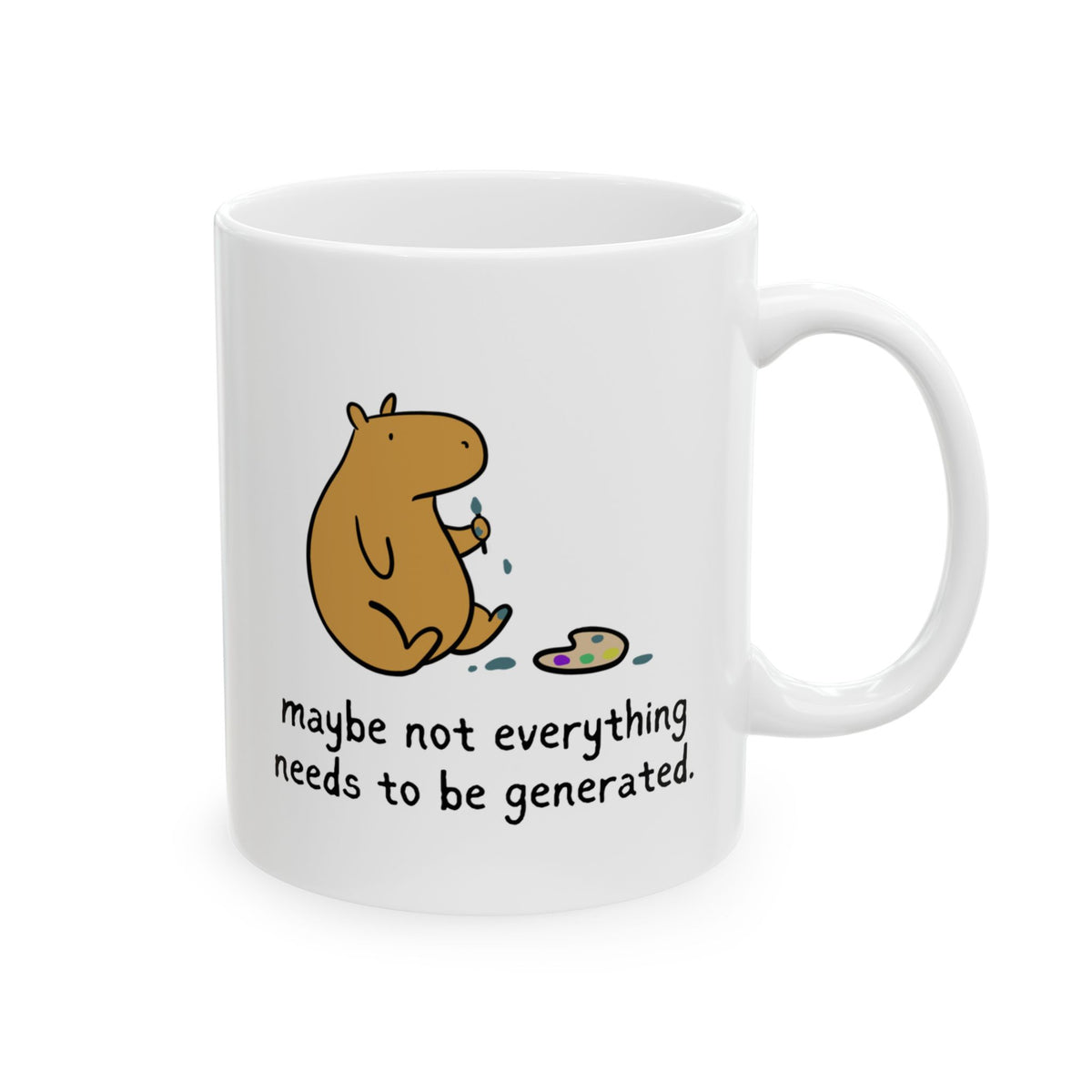 Maybe Not Everything Needs to Be Generated Capybara Mug
