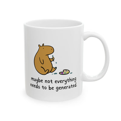 Maybe Not Everything Needs to Be Generated Capybara Mug
