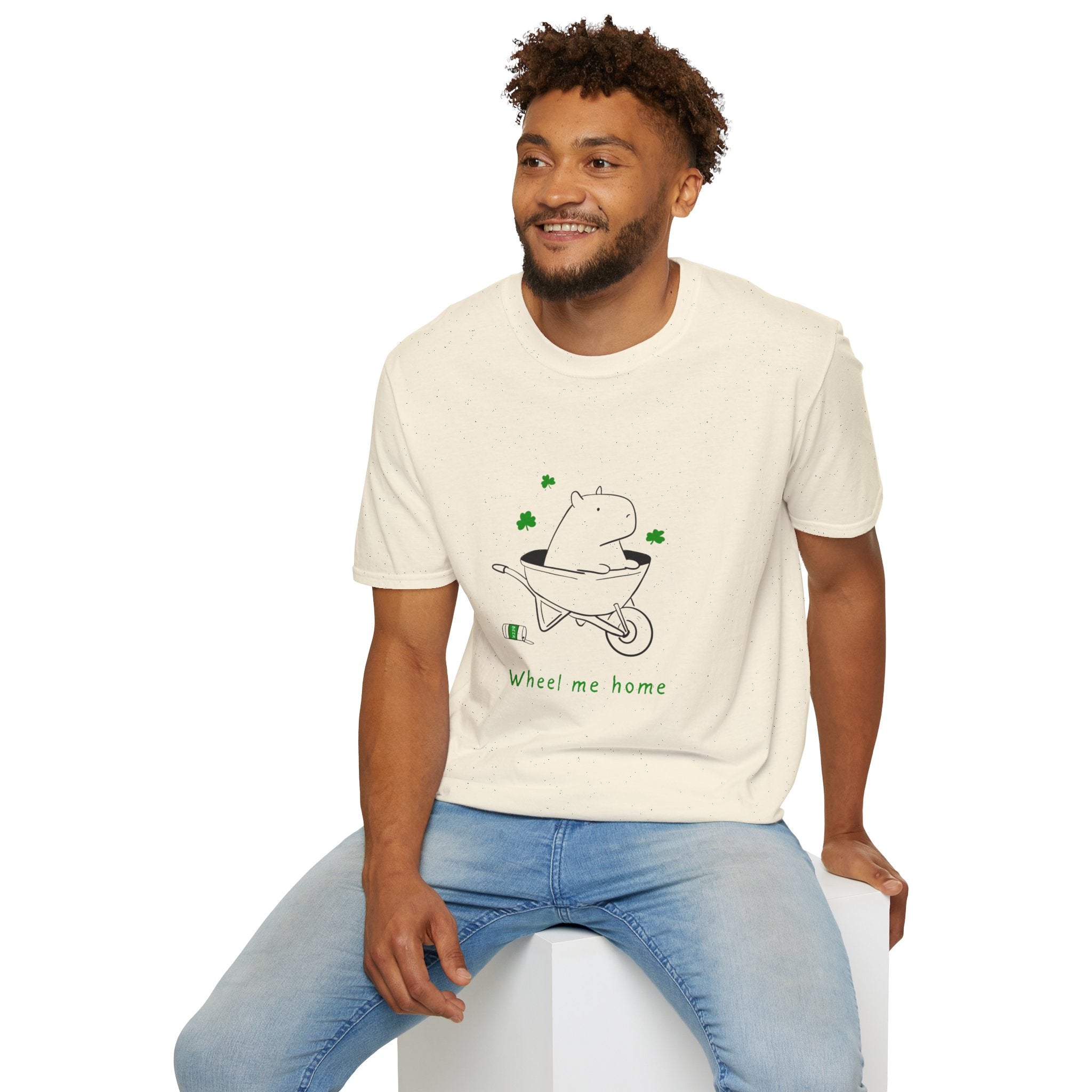 Funny St. Patrick’s Day Capybara Shirt – Wheel Me Home Tee