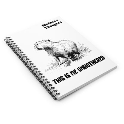 This Is Me Unbothered Personalized Notebook – Aesthetic Self-Care Journal with Free Name Customization | Capy Life Original