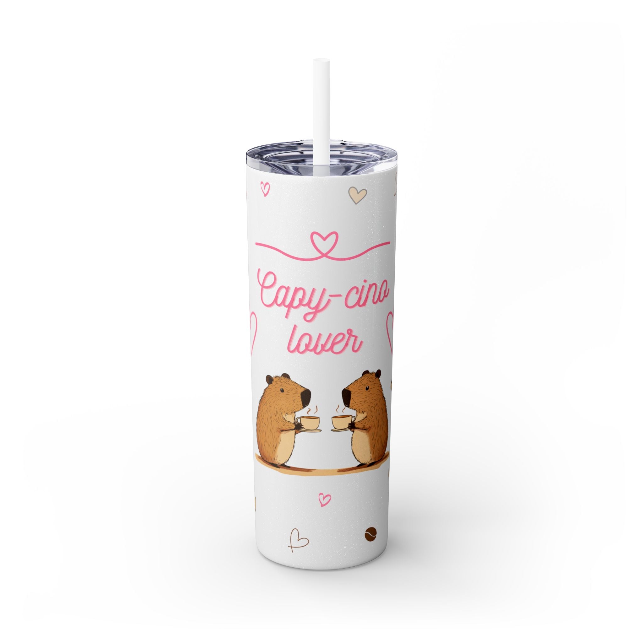 Capycino Lover Travel Mug – Capybara Coffee Skinny Tumbler
