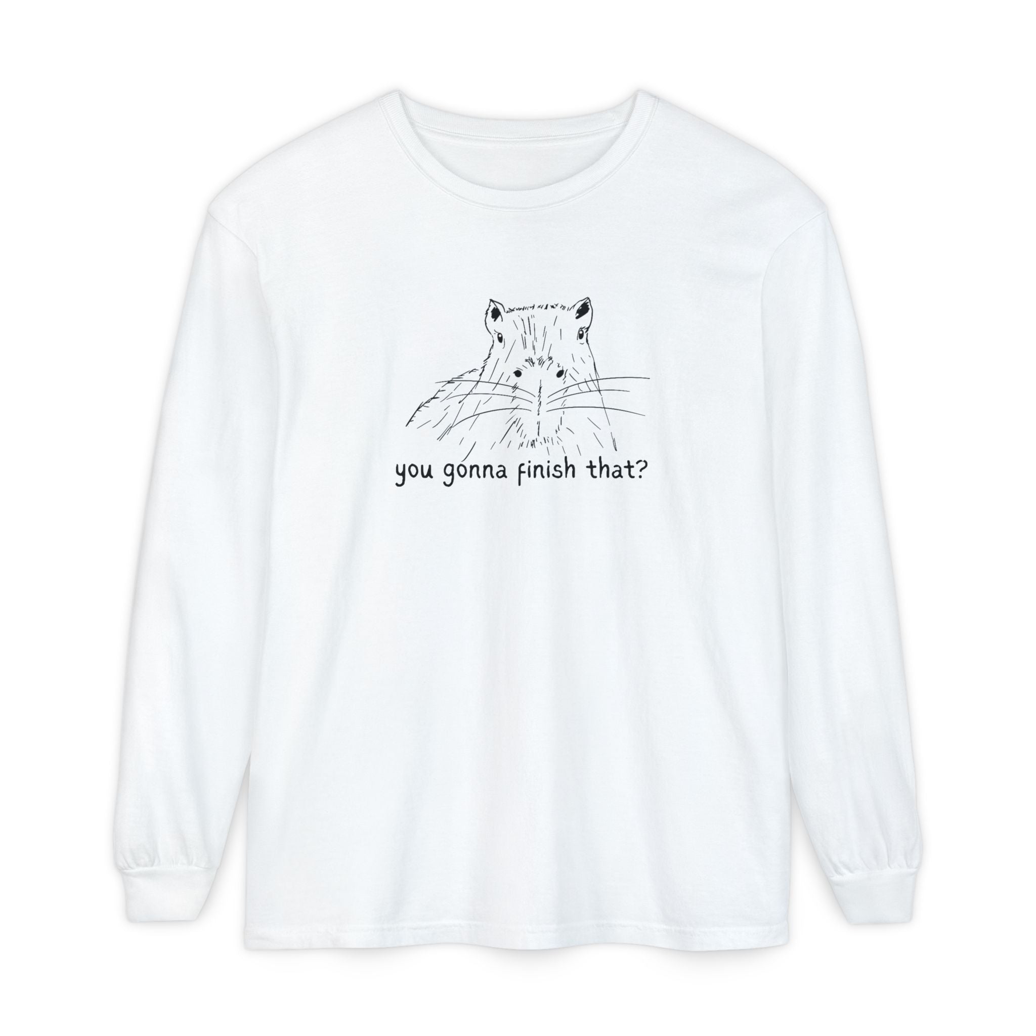 Gonna Finish That? Capybara Long Sleeve Tee