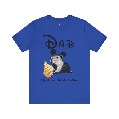 Dad Theme Park Here for the Dole Whip Tee -  Capybara Snack Unisex Jersey Short Sleeve Shirt