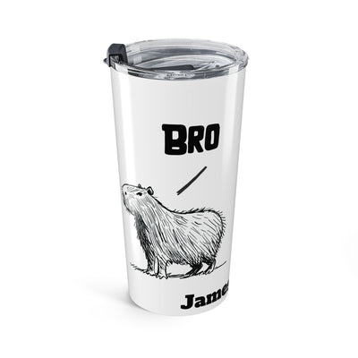 Personalized Capybara Tumbler “Bro” – Funny Insulated Travel Mug with Name