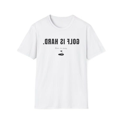 Backwards 'Golf is Hard' - Unisex Softstyle Tee