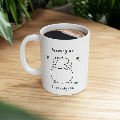 Capybara St Patricks Day ceramic mug design - view 7