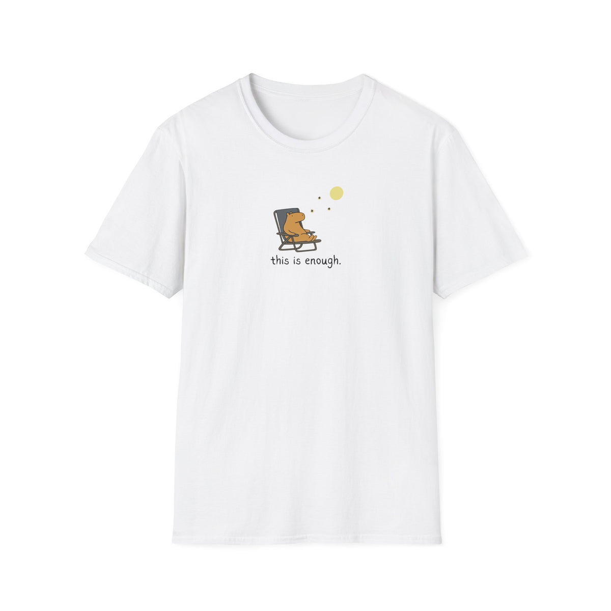 “This Is Enough” Capybara Moonlight Softstyle Tee