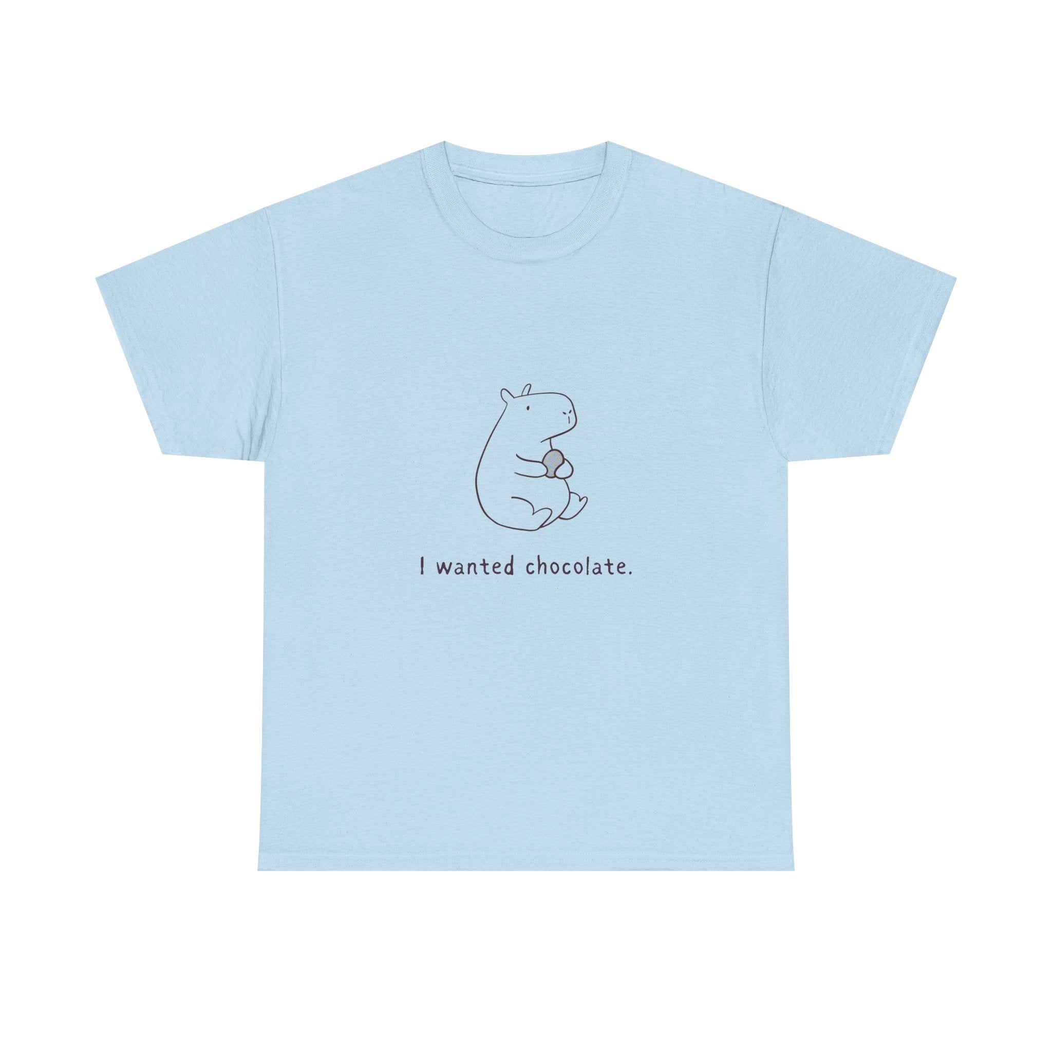 Funny Easter Capybara T-Shirt – “I Wanted Chocolate” Minimalist Easter Shirt, Cute Spring Graphic Tee