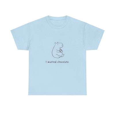 Funny Easter Capybara T-Shirt – “I Wanted Chocolate” Minimalist Easter Shirt, Cute Spring Graphic Tee