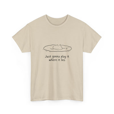 Just Gonna Play It Where It Lies – Funny Capybara Golf Heavy Tee
