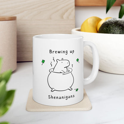 Capybara St Patricks Day ceramic mug design - view 5