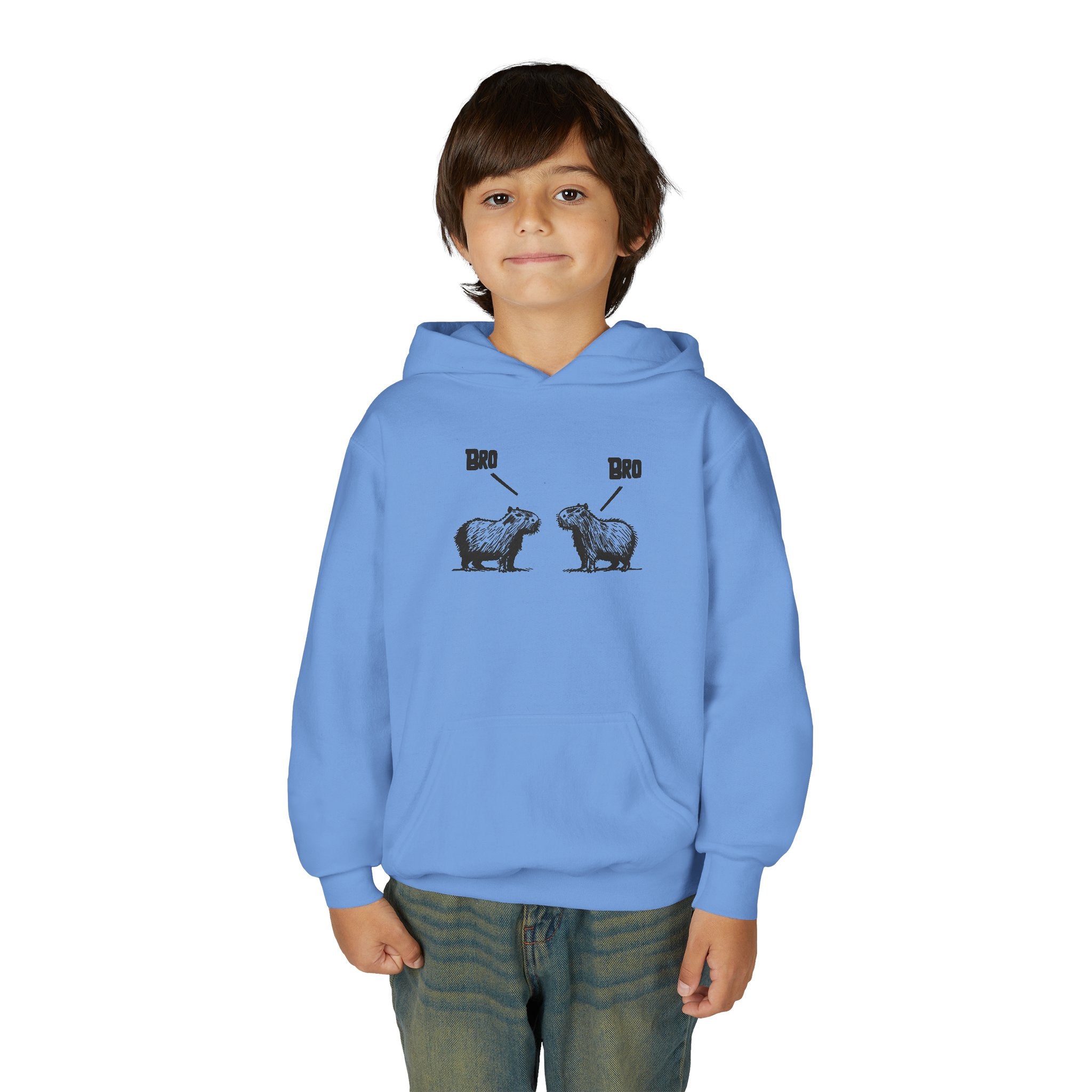 Bro Capybara Kids Hoodie – Funny Capybara Hoodie for Kids