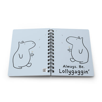Funny Capybara Notebook – “Always Be Lollygaggin’” Journal | Cute Minimalist Writing Notebook
