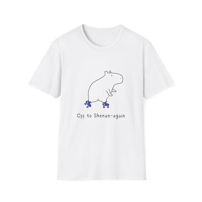 "Off to Shenan-again" Capybara Funny Adult Tee