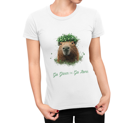 Capybara St Patricks Day t-shirt design - detail view