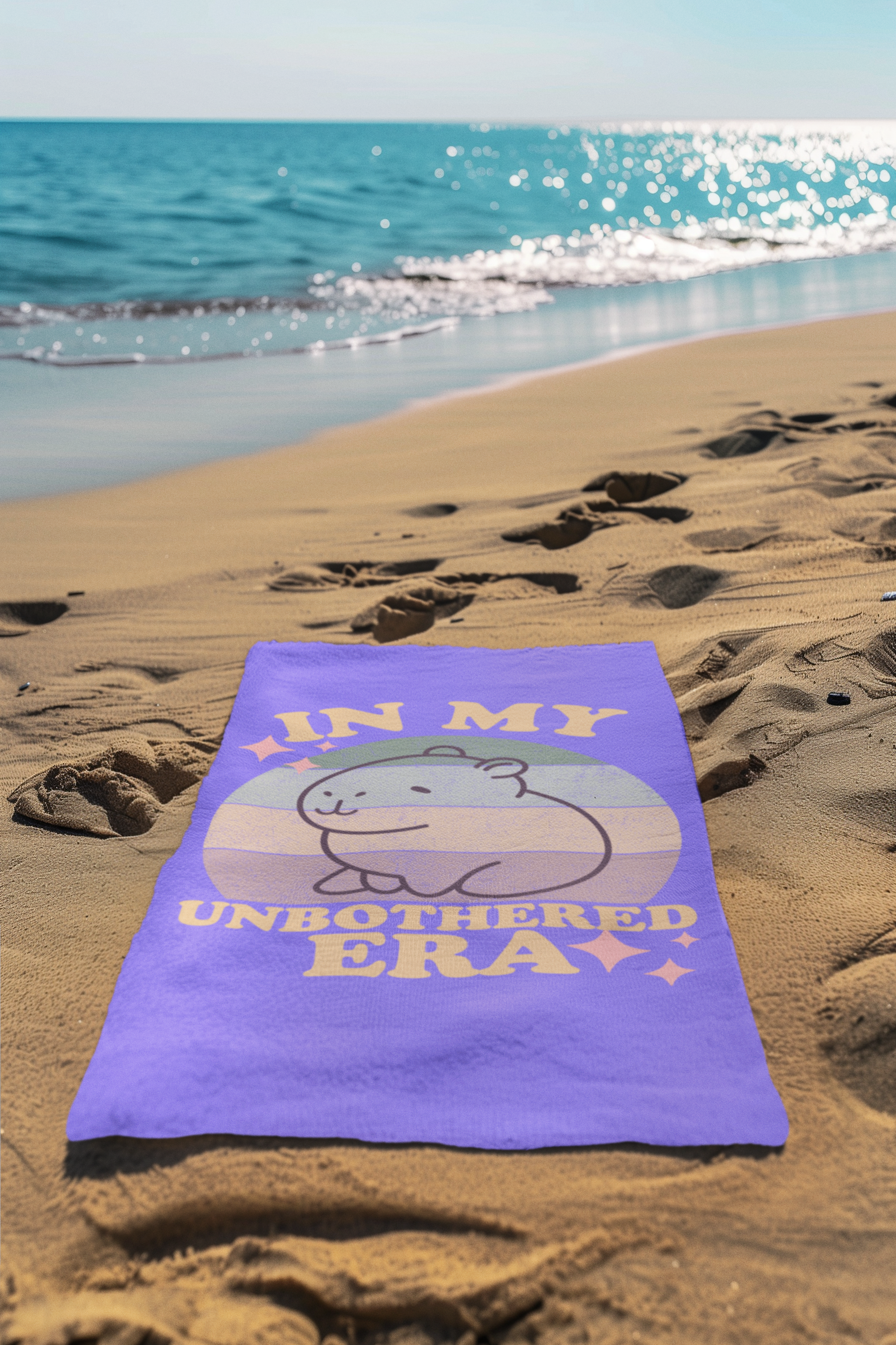 In my Unbothered Era Capybara Oversized Beach Towel