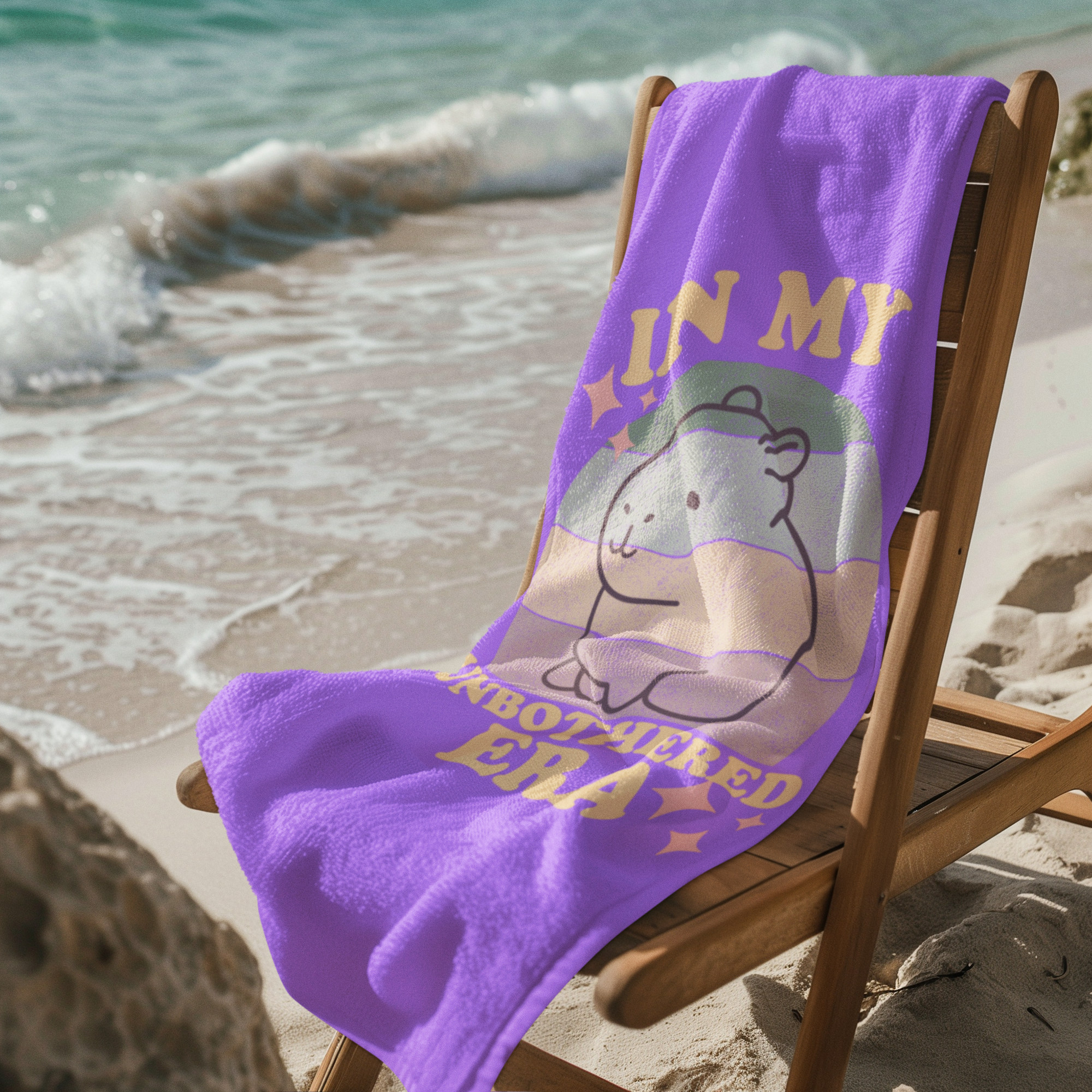 In my Unbothered Era Capybara Oversized Beach Towel