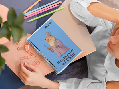 Professor of Chill Notebook | Personalized Wizard School Journal | Custom Name Gift for Teachers, Students & Potter Fans | Capybara Notebook