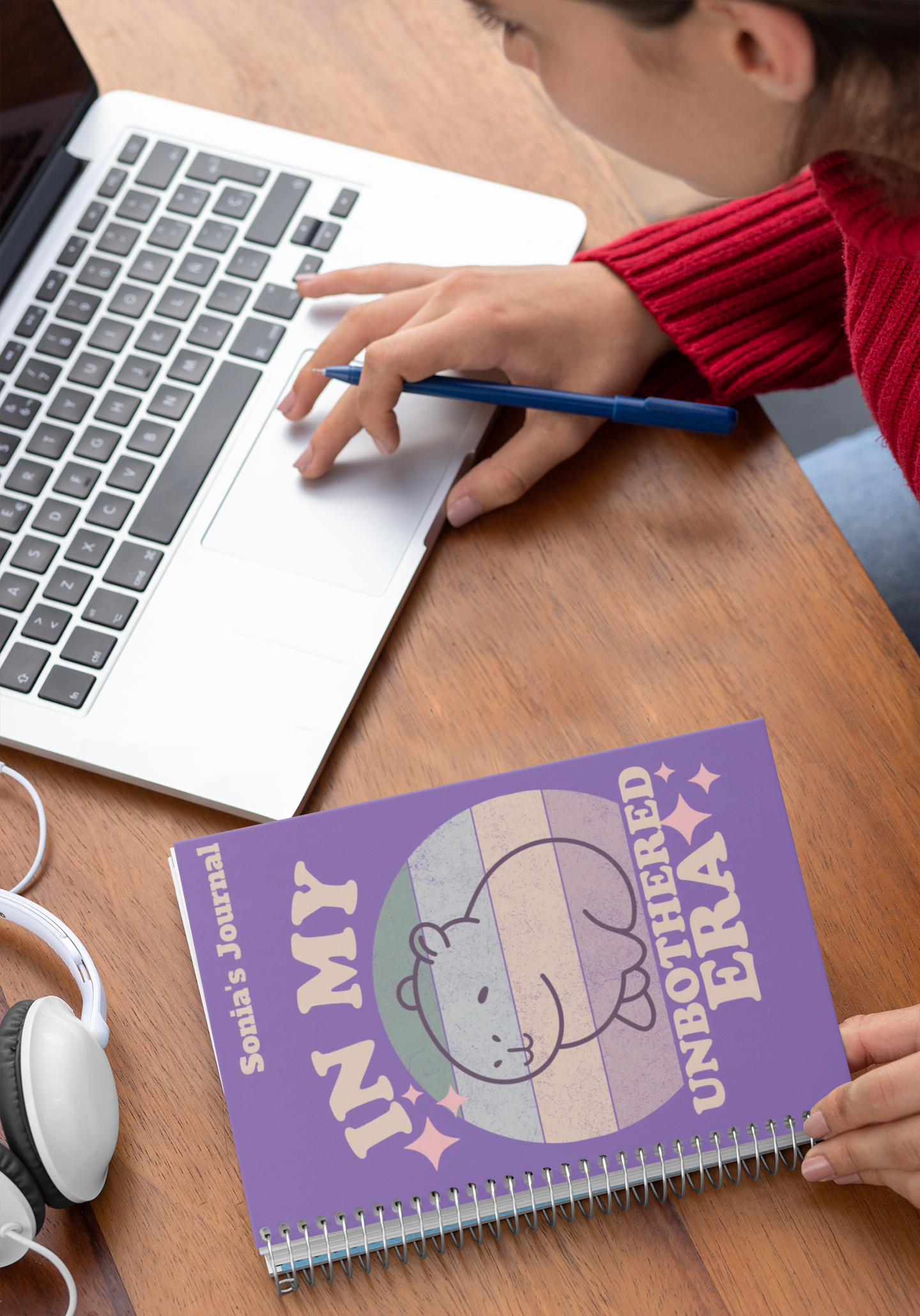 In My Unbothered Era Personalized Notebook | Pastel Kawaii Aesthetic Journal by Capy Life