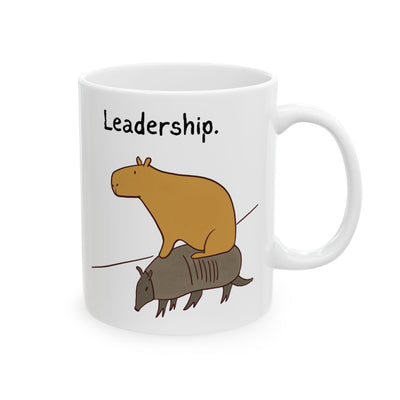 "Leadership" Capybara Office Humor Coffee Mug