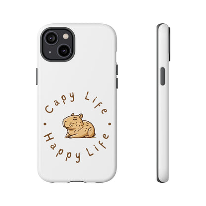 Capy Life Happy Life Signature Logo Phone Case