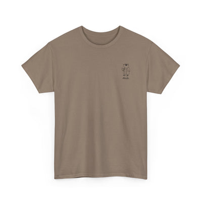 "Abide" Left Logo Capybara Dude Heavy Tee