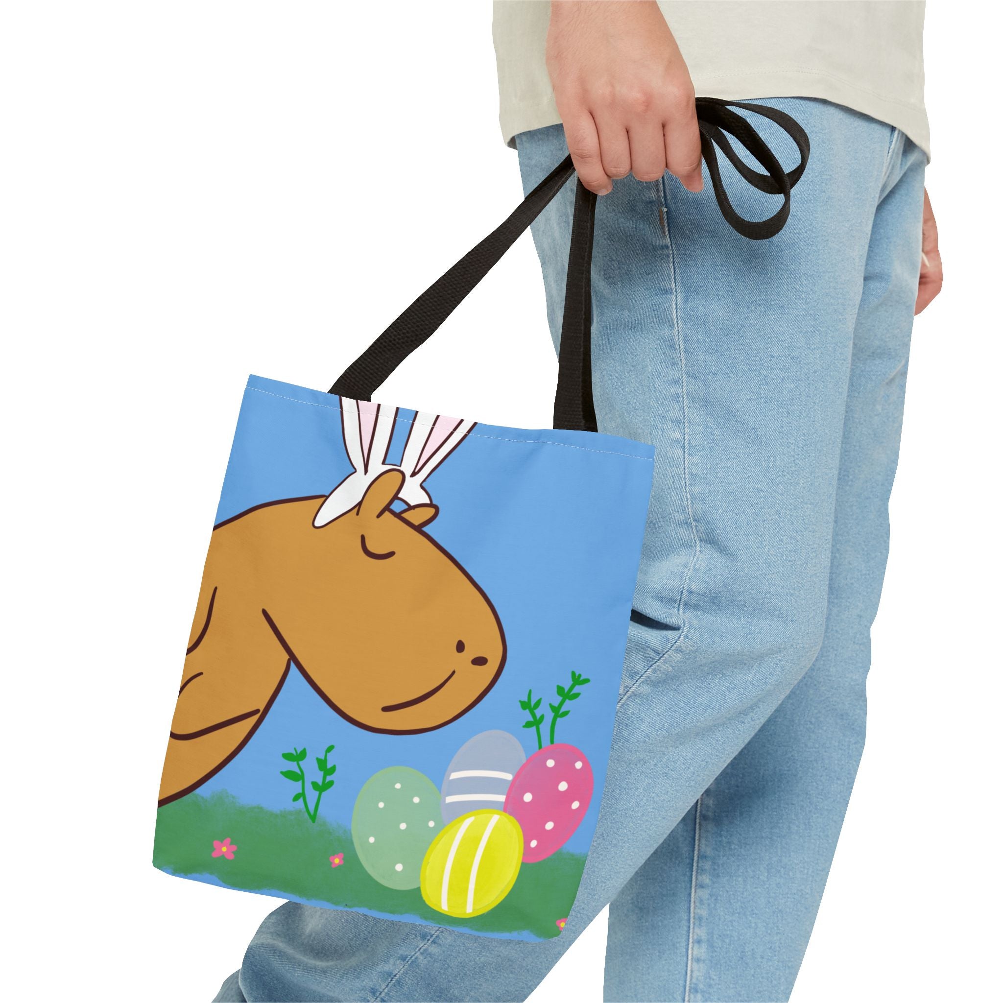 Easter Egg Hunt Capybara Bunny Ears Kids Tote Bag