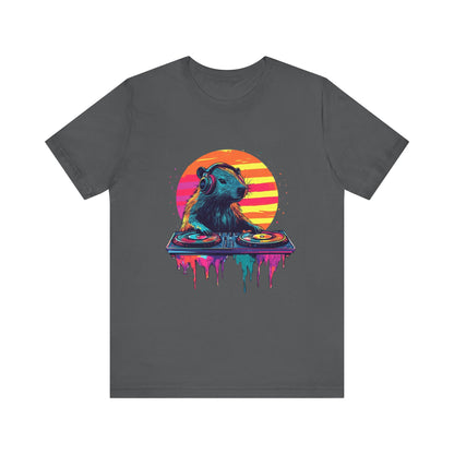DJ Capybara Doublepaw Disk - Unisex Short Sleeve Tee