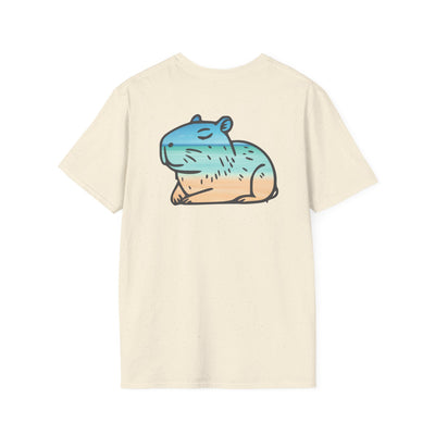 Ocean Chill Capybara Unisex Softstyle T-Shirt - Relaxed Fit Graphic Tee