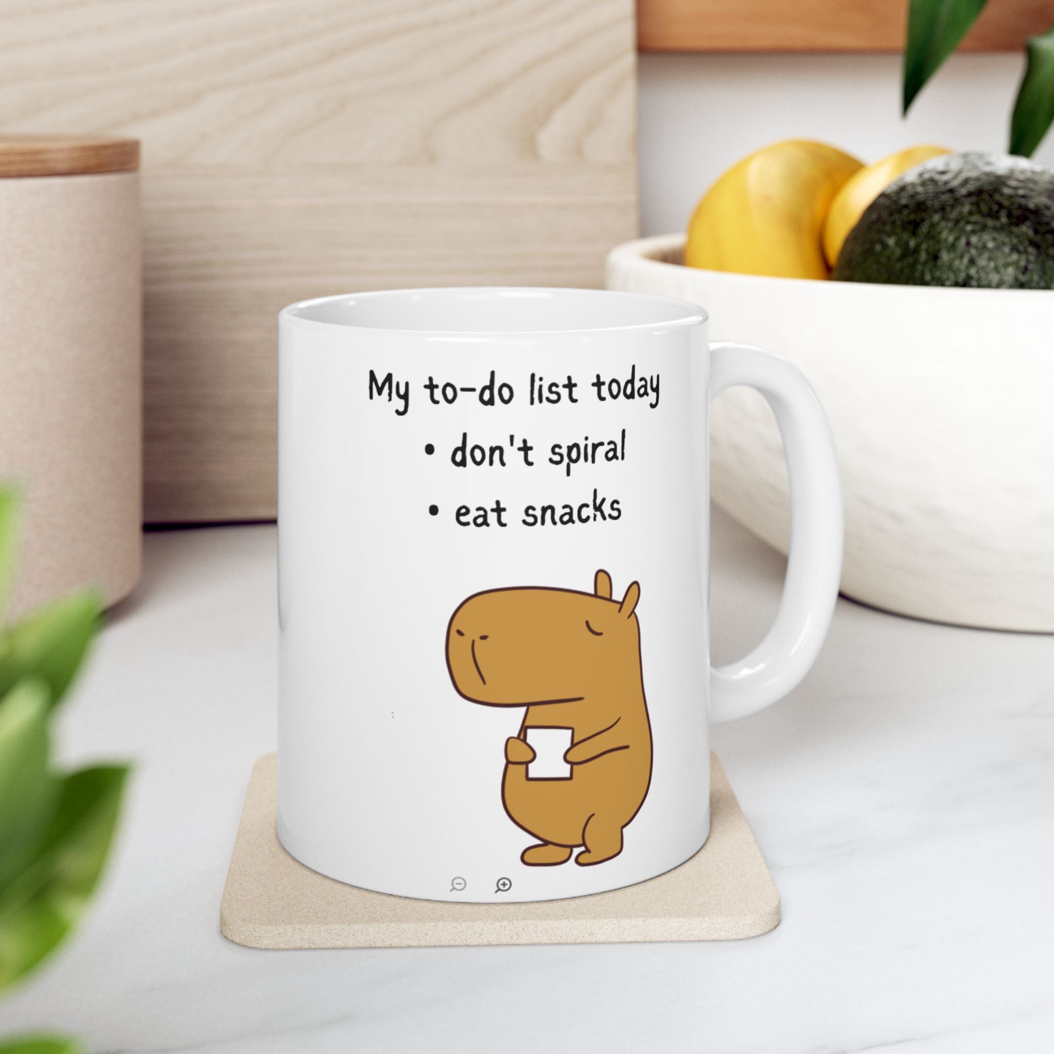 "My to-do list" Capybara Productivity Humor Coffee Mug