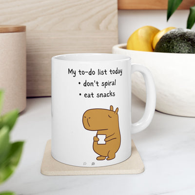 "My to-do list" Capybara Productivity Humor Coffee Mug