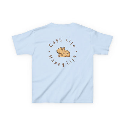 Kids Capybara Life Tee - Happy Life Graphic T-Shirt for Children
