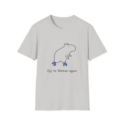 "Off to Shenan-again" Capybara Funny Adult Tee