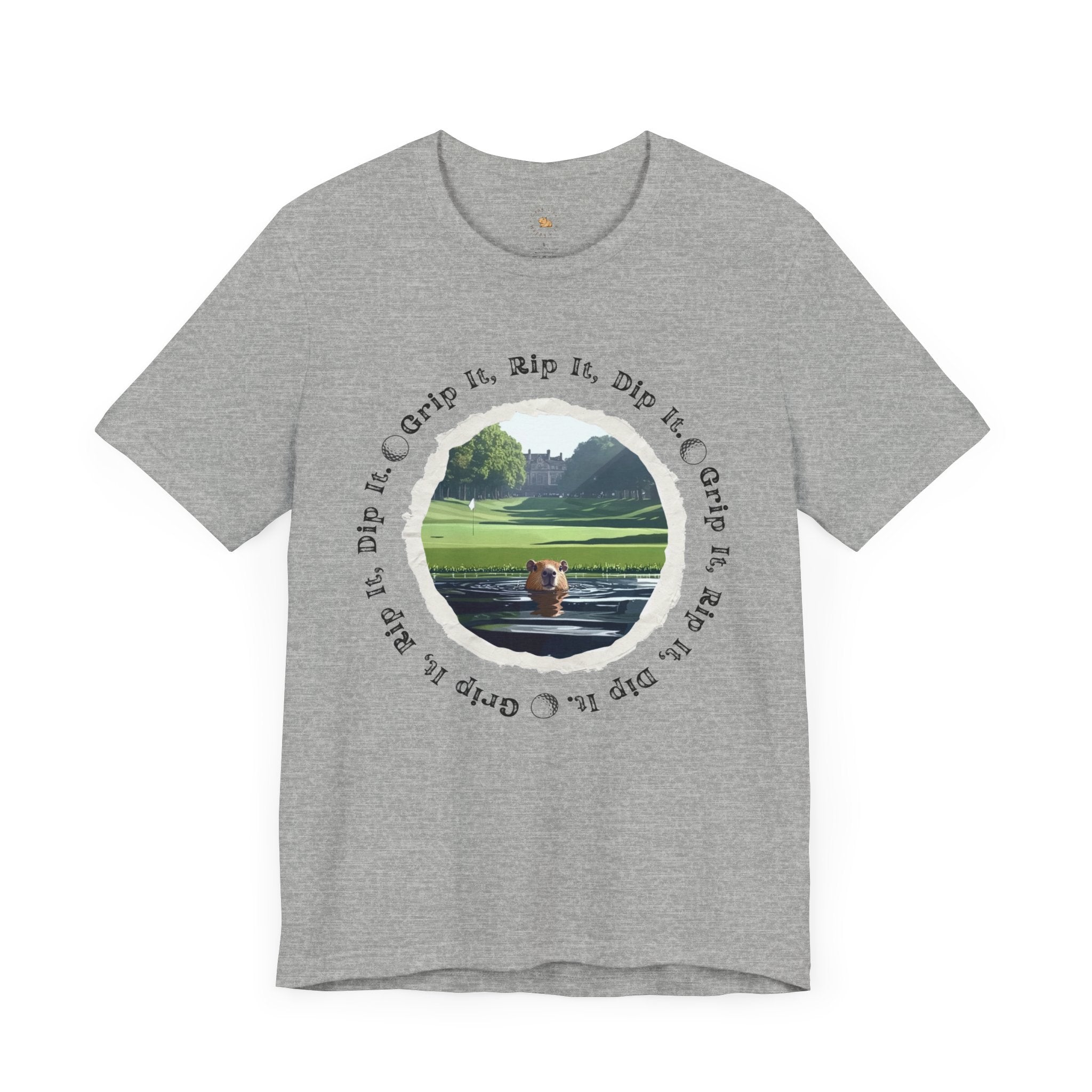 Capybara Grip It, Rip It, Dip It Tee (Capy Golf Edition)