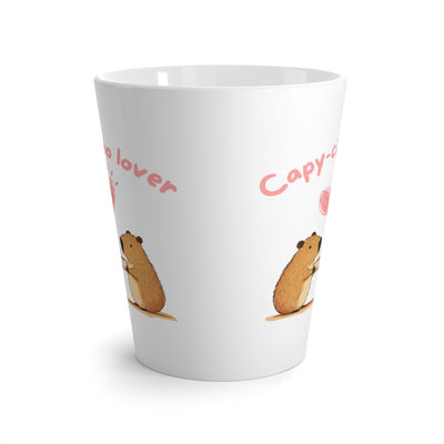 Capybara coffee lover ceramic mug design - detail view