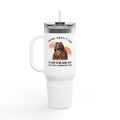Funny Insulated Travel Mug, 40oz | Unique Gift for Coffee Lovers, Capybara Design, Travel Cup for Home, Work, Eco-Friendly Mug