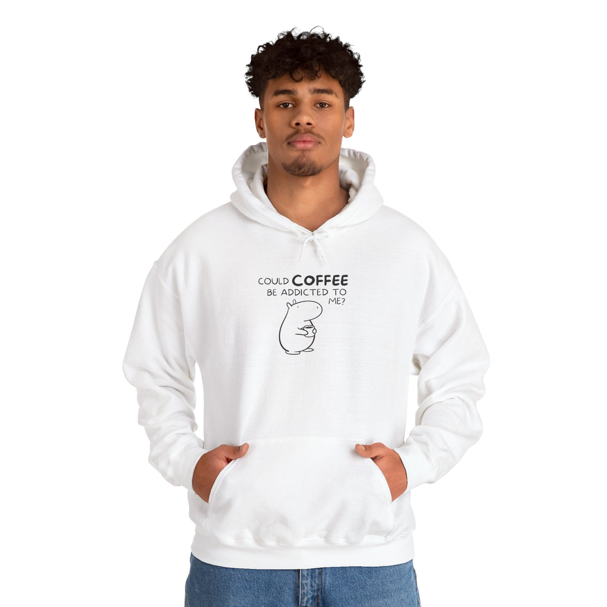 Could Coffee Be Addicted to Me? | Funny Capybara Hoodie
