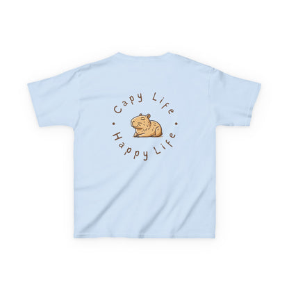 Kids Capybara Life Tee - Happy Life Graphic T-Shirt for Children