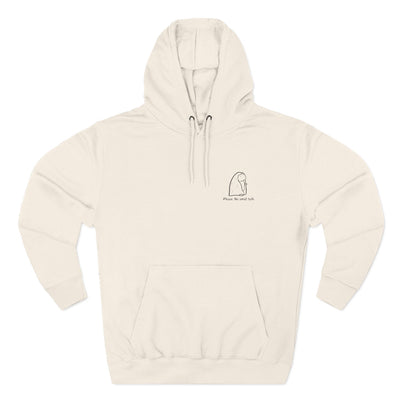 “Please, No Small Talk” Embroidered Capybara Premium Hoodie