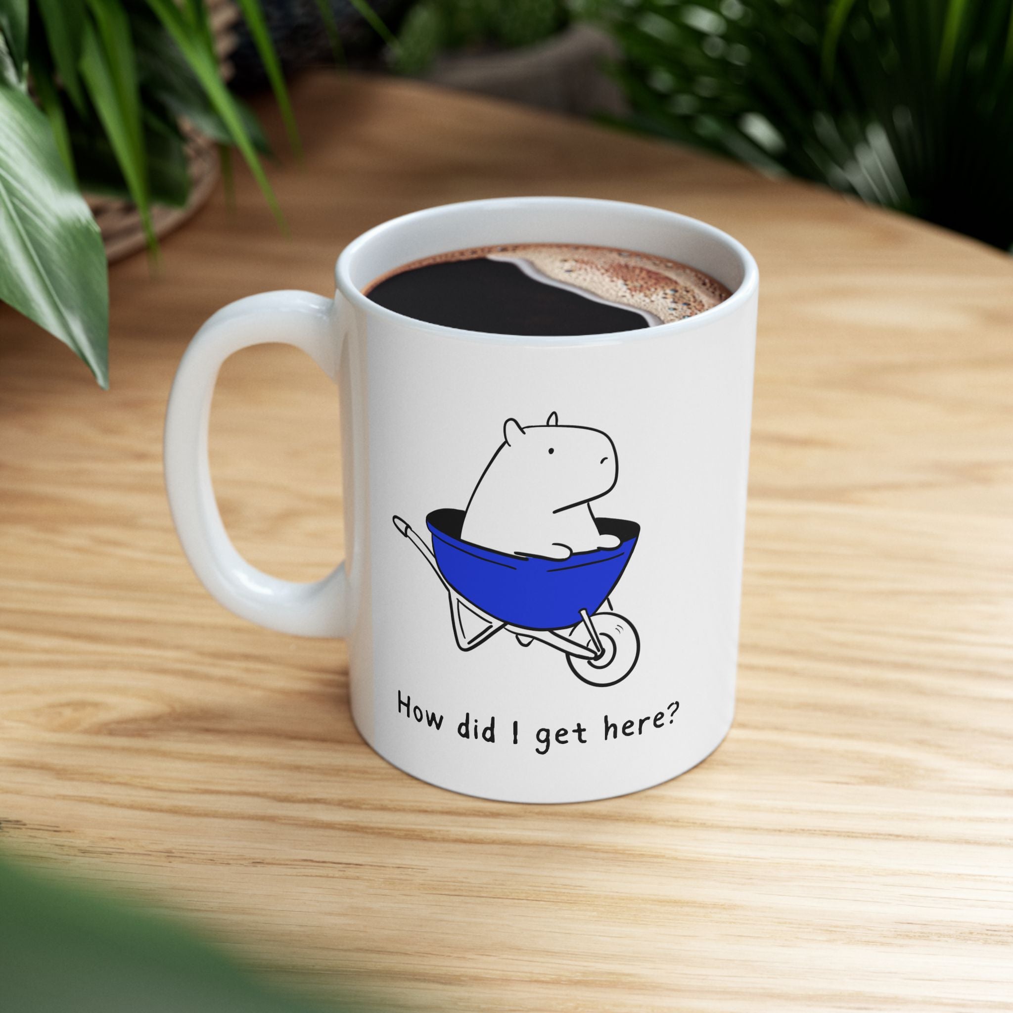 How Did I Get Here? Funny Capybara Coffee Mug