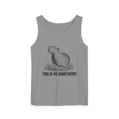 "This Is Me Unbothered" Funny Capybara Premium Comfort Colors Tank