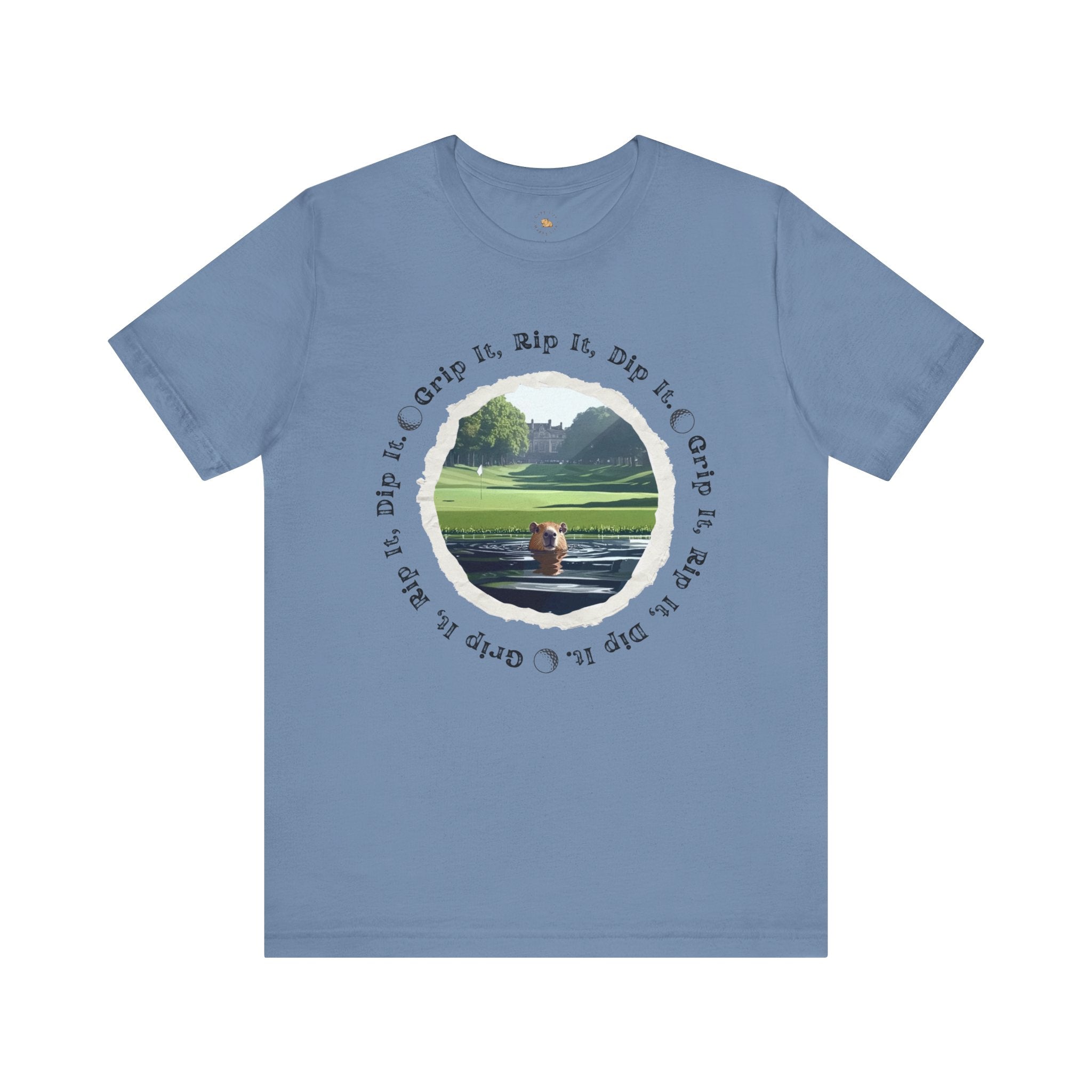 Capybara Grip It, Rip It, Dip It Tee (Capy Golf Edition)